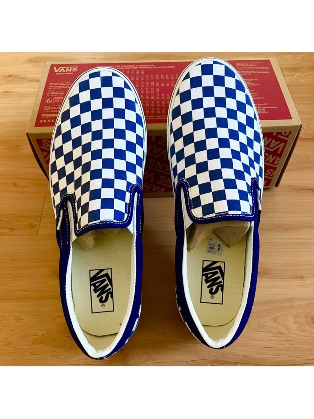 Vans Classic Slip-On
'Checkerboard - Beacon Blue' Women 13.0 US Mens 11.5 US - Picture 6 of 10